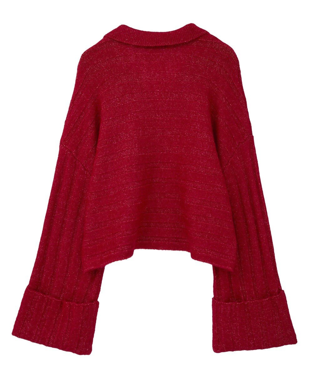 CRAFT STANDARD BOUTIQUE ロールアップ袖ショート丈ニットプルオーバー 