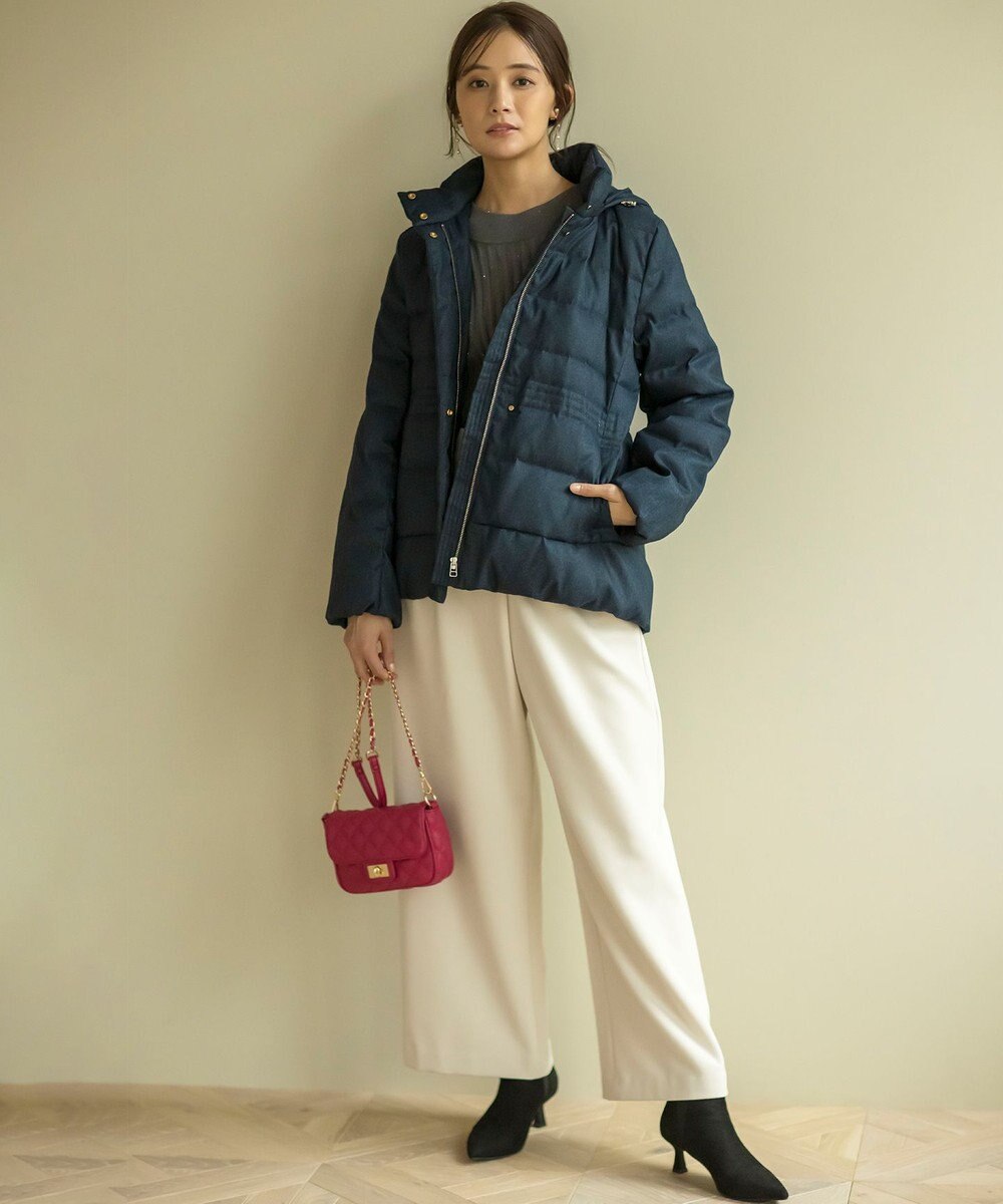 組曲 【暖かい・ストレッチ】バックウォームワイドタックパンツ 