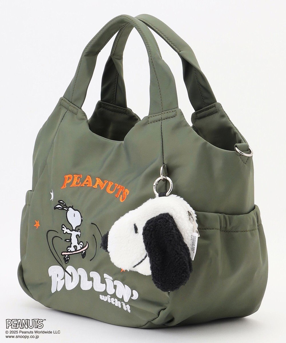 Y'SACCS SNOOPYデザイン サイドギャザー2wayトート　Mサイズ(スケートボード） 
