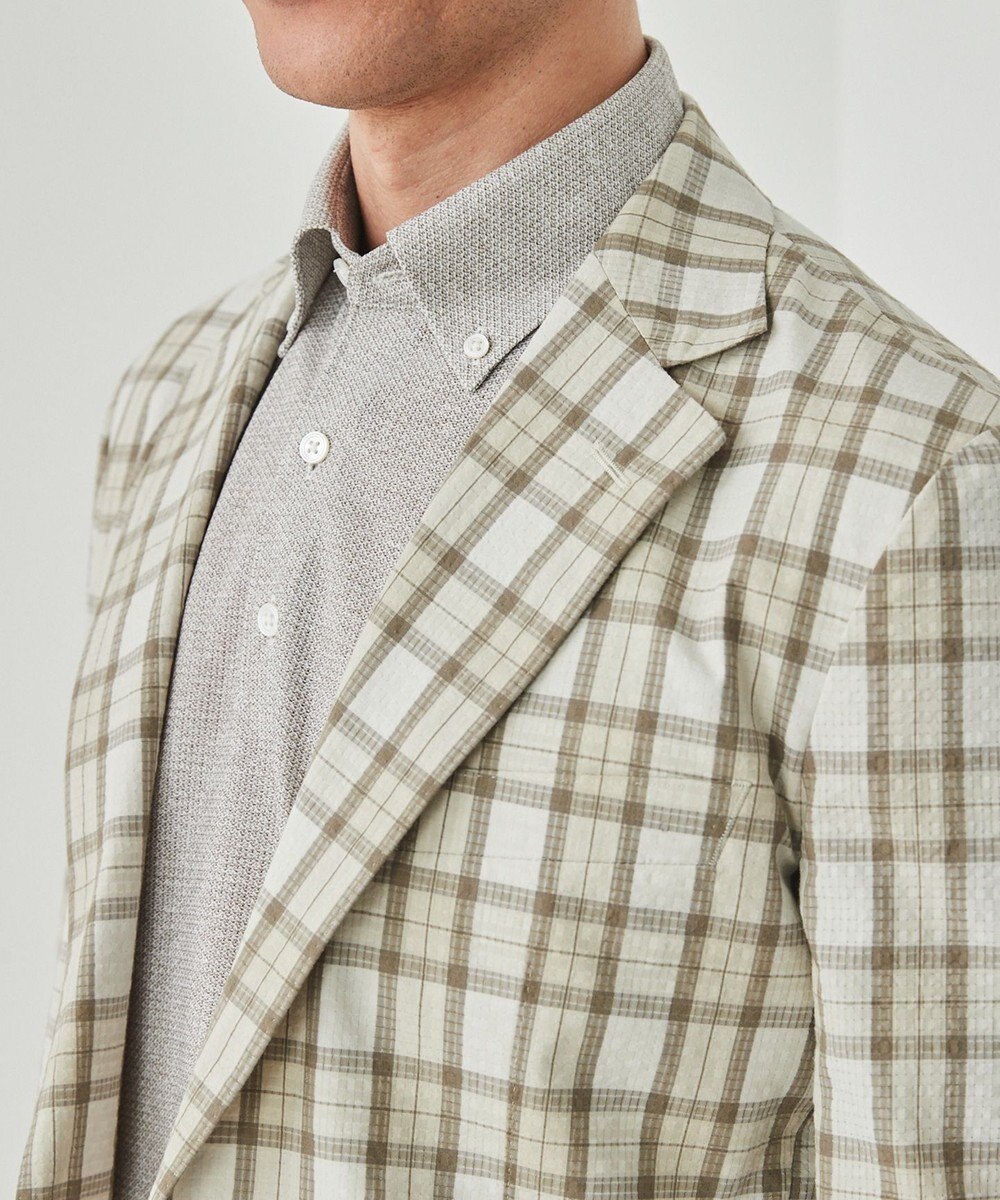 GOTAIRIKU 麻混・襟しっかり【洗える/通気性】ノルマンディーリネン ボタンダウンポロシャツ(25年モデル) 