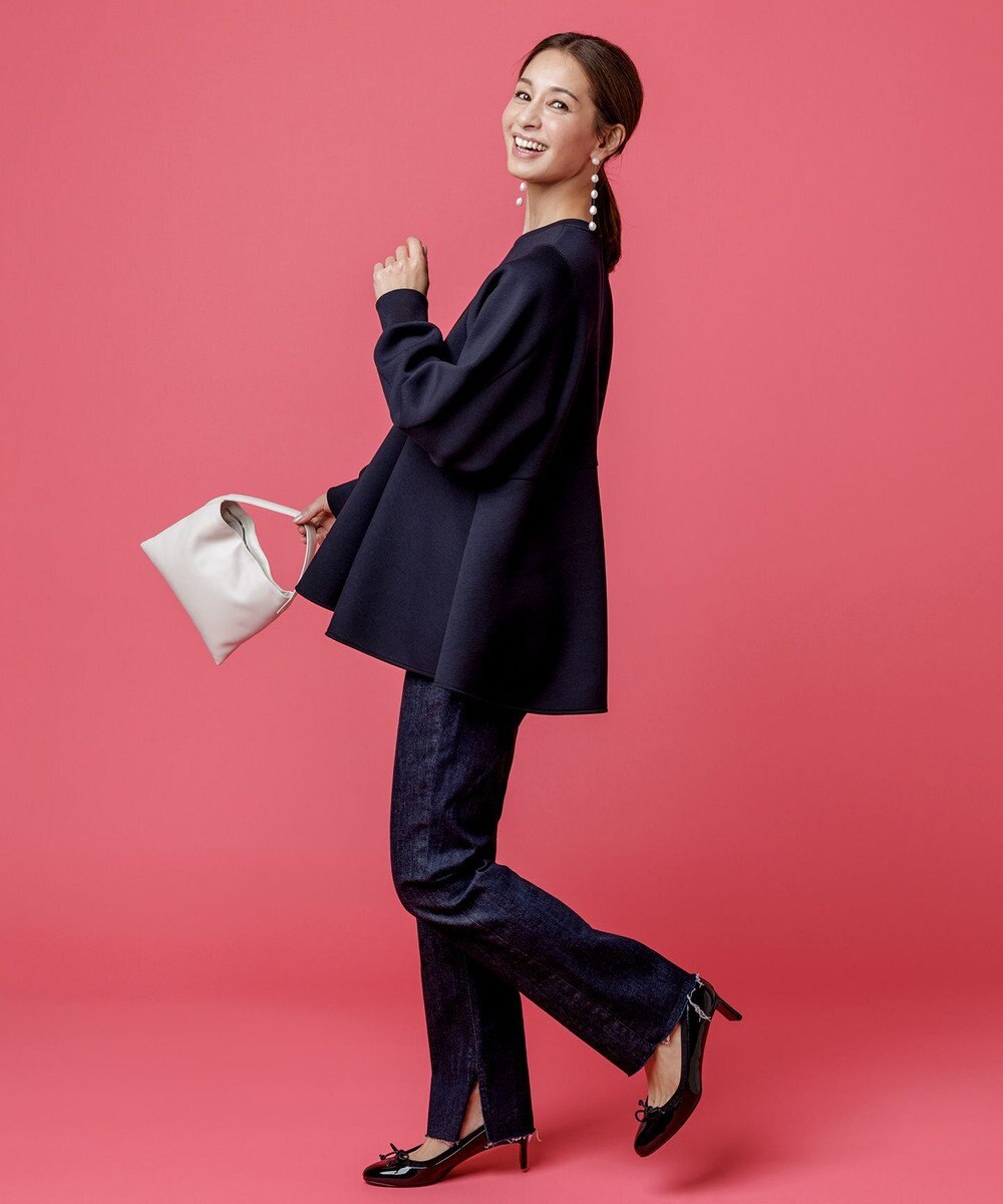 UNFILO BEAUTY FORM JERSEY ペプラム トップス 