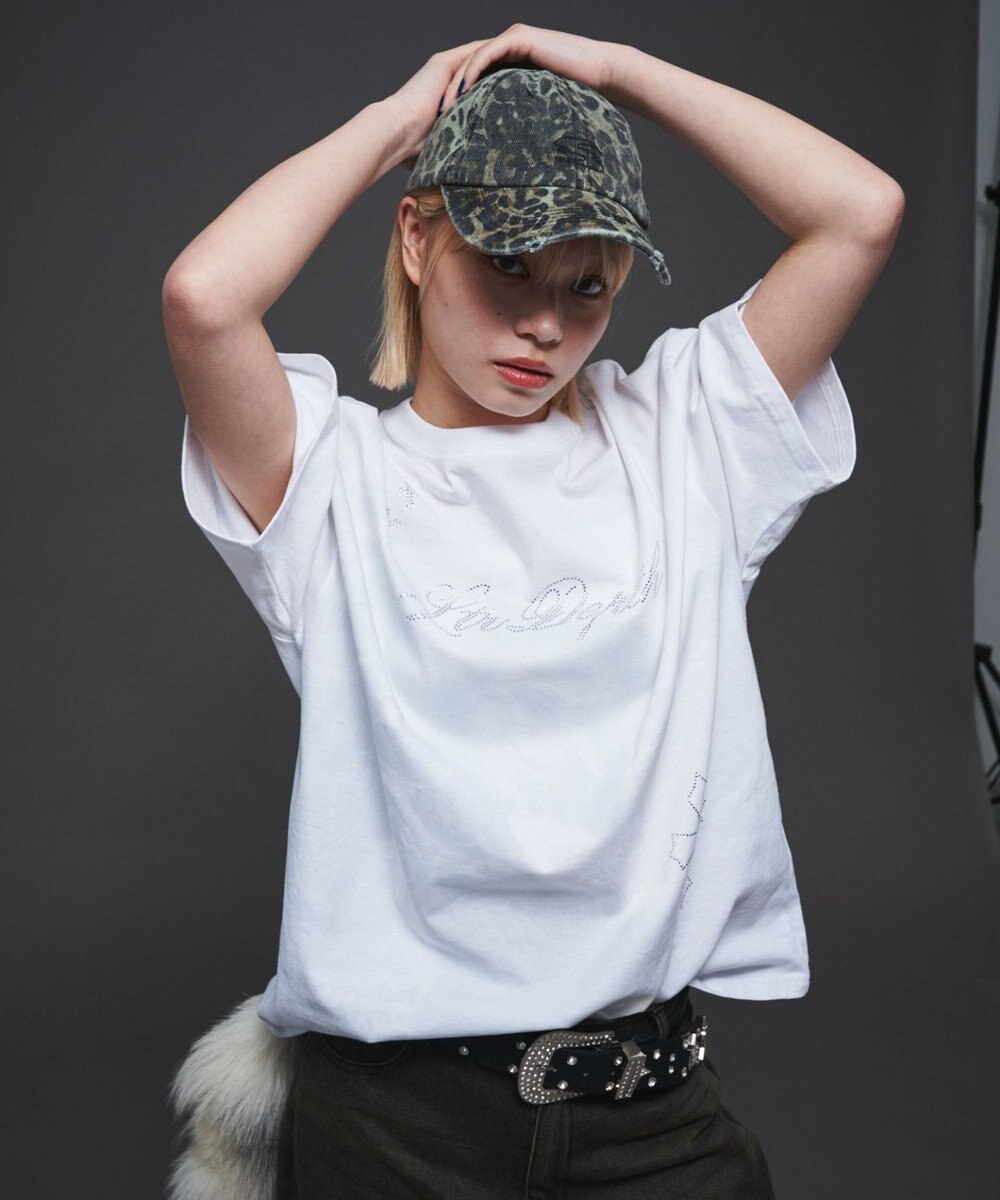 WEGO 【ユニセックス着用ITEM】ラインストーングラフィックT（SS） 