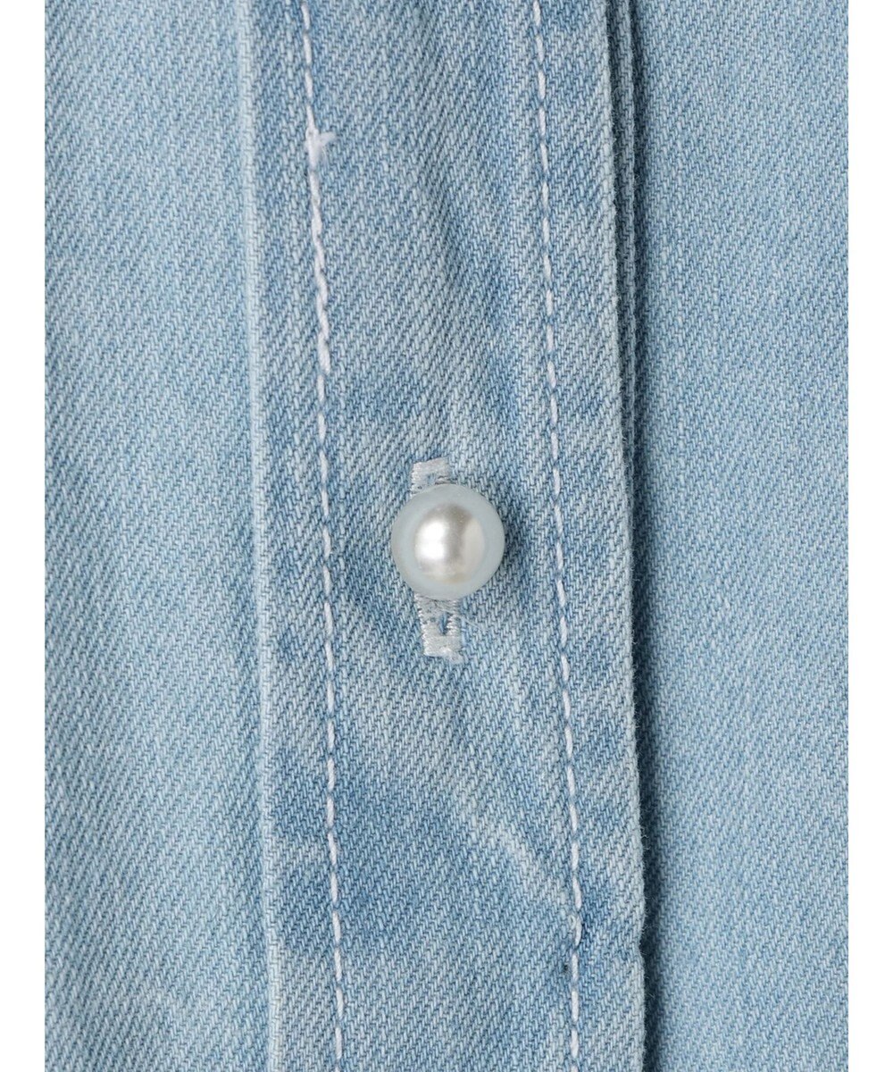 CRAFT STANDARD BOUTIQUE デニムパール釦サークルブラウス 