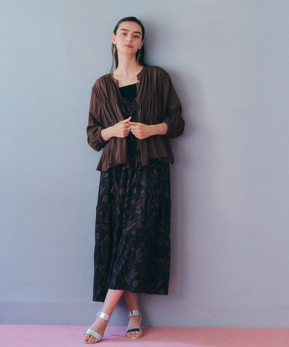 YECCA VECCA リボンデザインシアーブラウス 