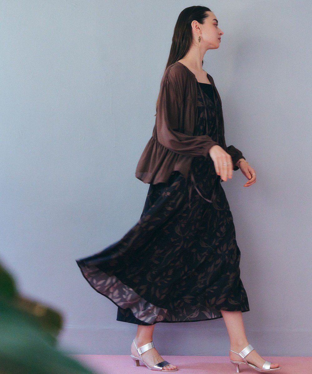 YECCA VECCA リボンデザインシアーブラウス 