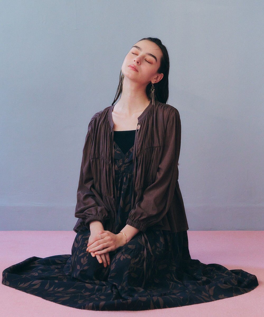 YECCA VECCA リボンデザインシアーブラウス 