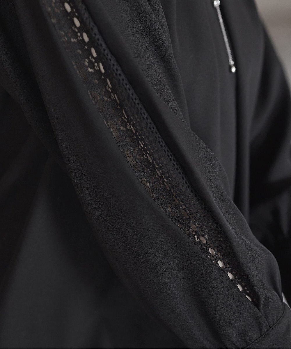 Tiaclasse 【新色追加・洗える】レースパフ袖ブラウス 