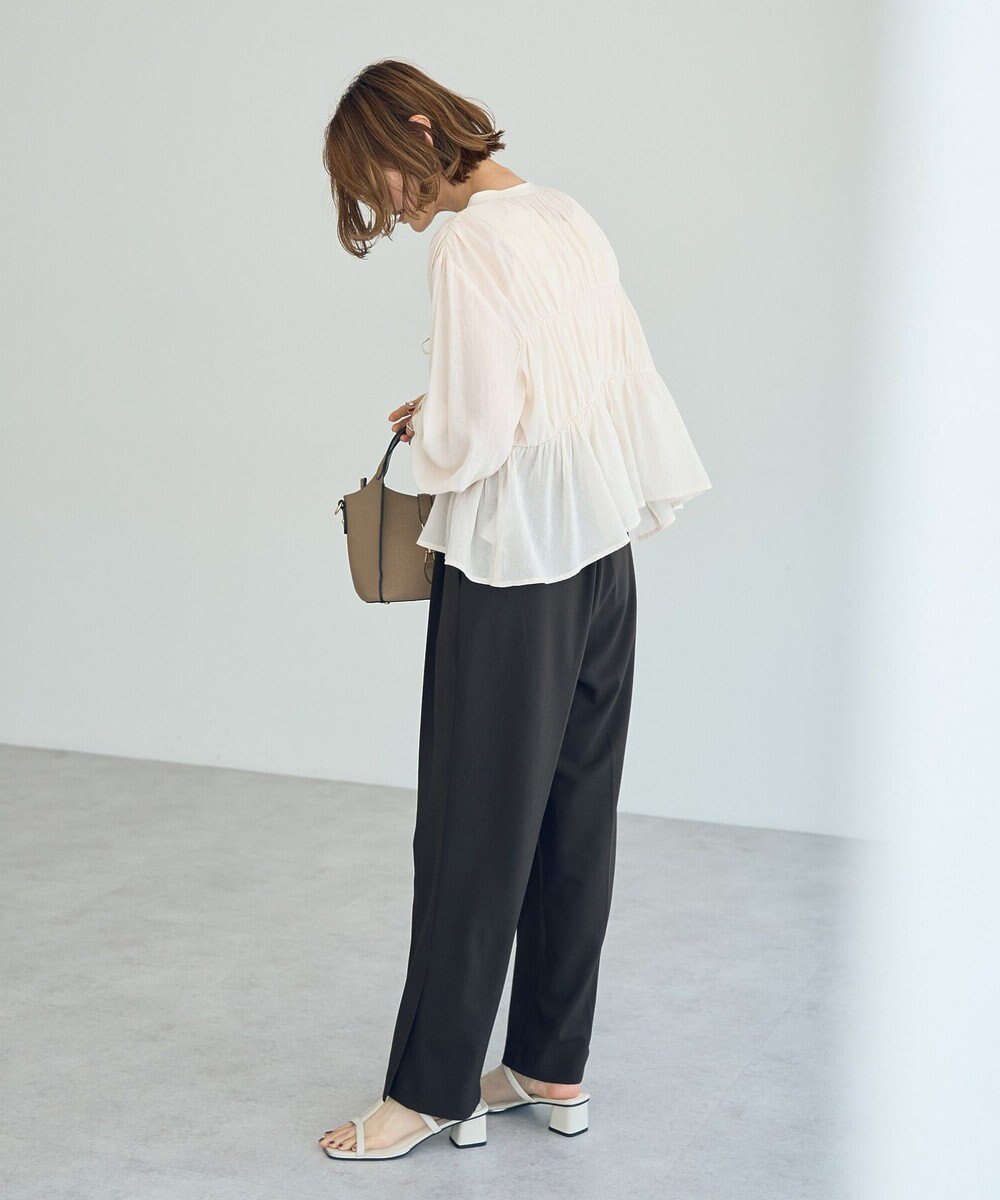 YECCA VECCA リボンデザインシアーブラウス 