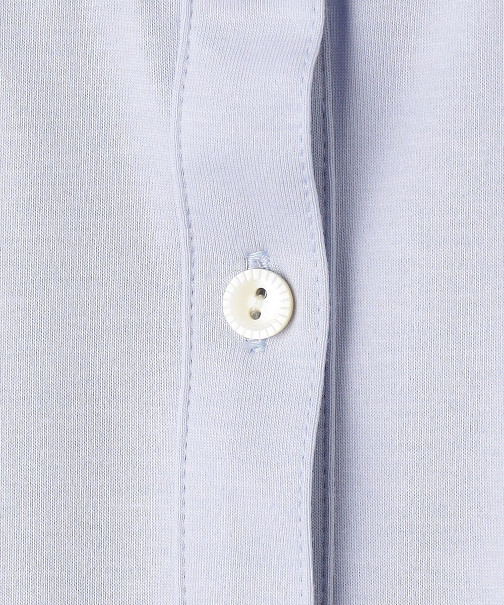 J.PRESS LADIES 【洗える】プレーティングジャージー バンドカラー カットソー 