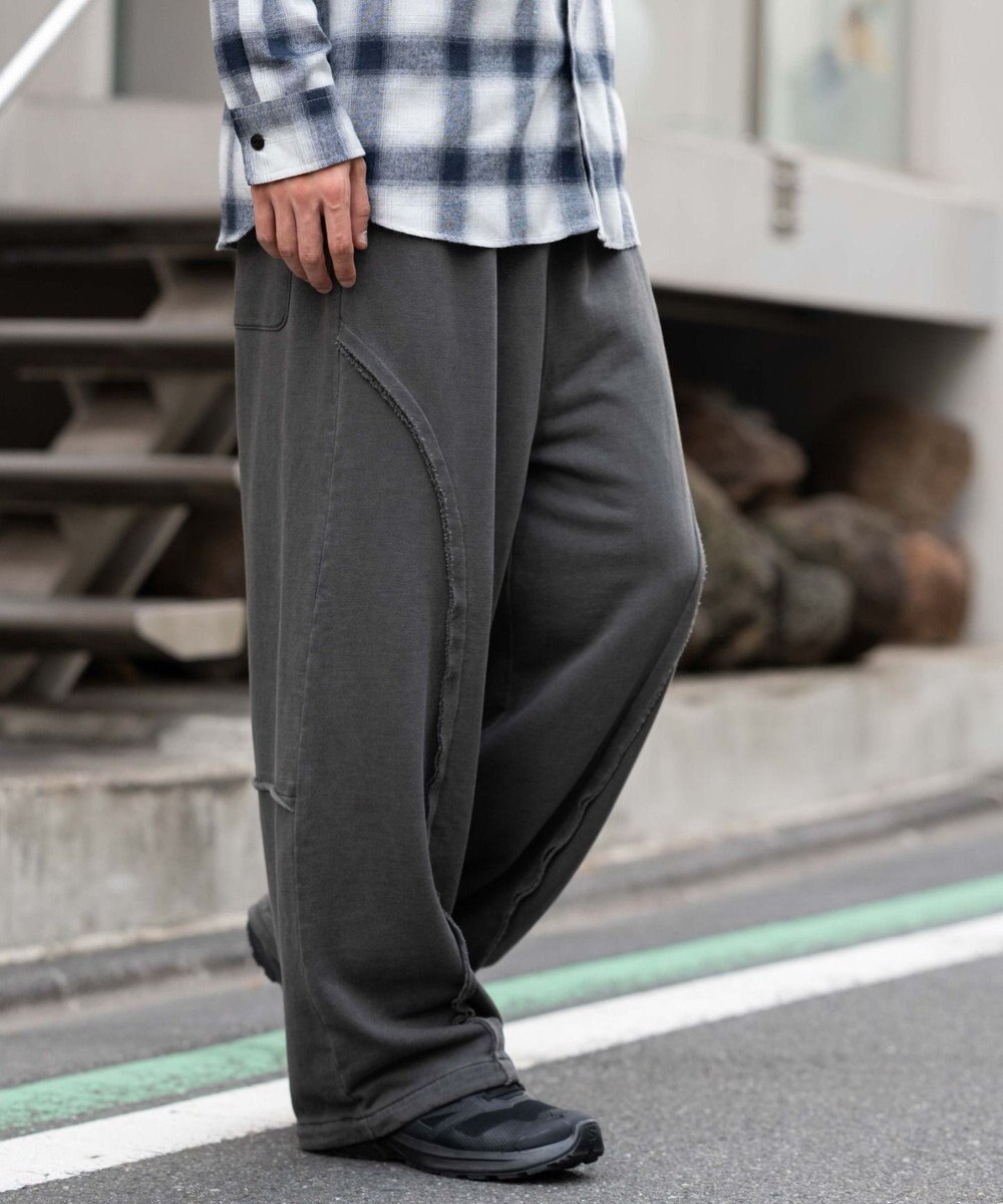 WEGO 【ユニセックス着用ITEM/ウエストゴム/MLサイズ展開】バルーン3Dスウェットパンツ 