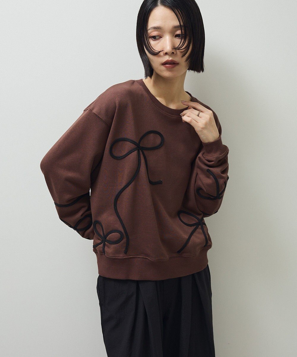 Green Parks ・ｓｗｉｎｇ　ｂｙ　リボンコード刺繍スウェット 