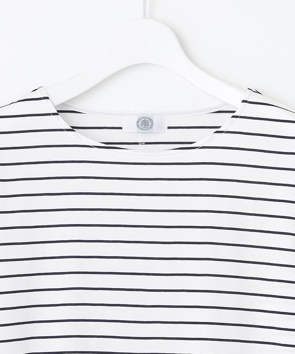 J.PRESS LADIES S ベーシックジャージー ボーダー ロングＴシャツ カットソー 