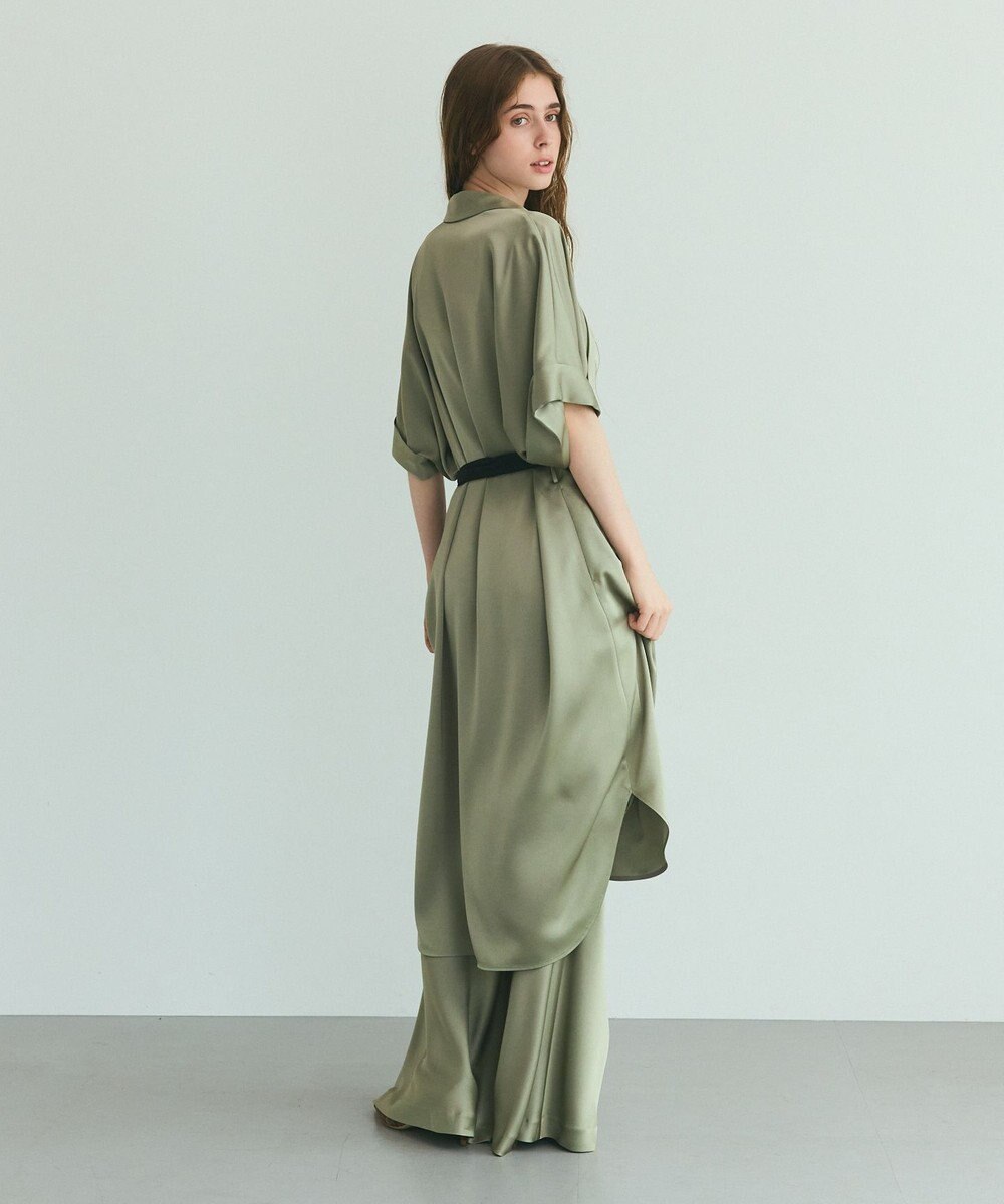 GRACE CONTINENTAL ダブルサテンイージーパンツ 