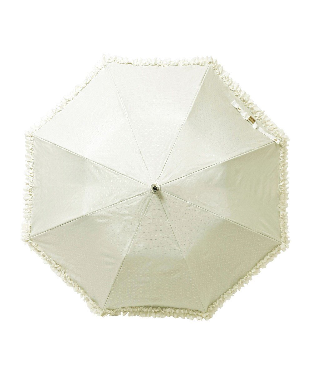 MOONBAT 【晴雨兼用日傘】LANVIN en Bleu (ランバン オン ブルー) 折りたたみ日傘 ドビーフリル 遮光 遮熱 UV 