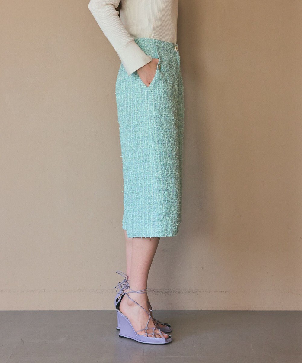 GRACE CONTINENTAL ツイードクロップドパンツ 