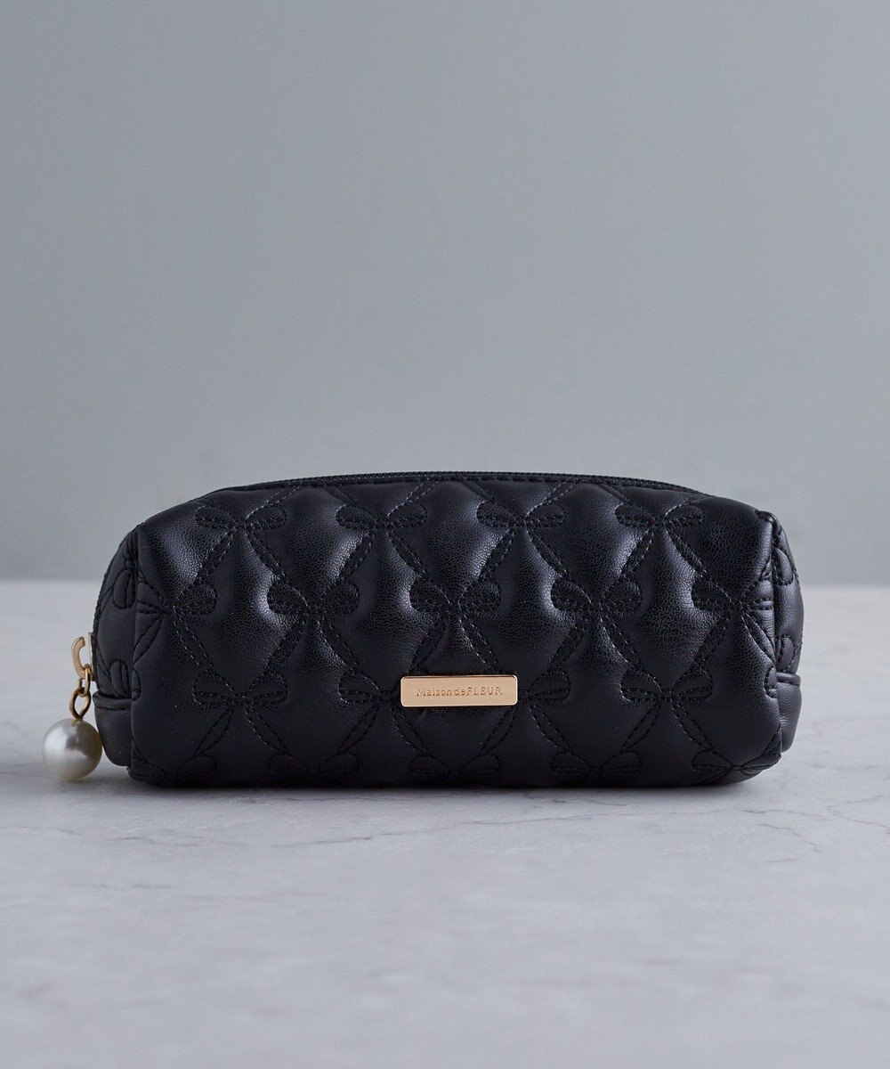 Maison de FLEUR リボンキルティングロングポーチ 