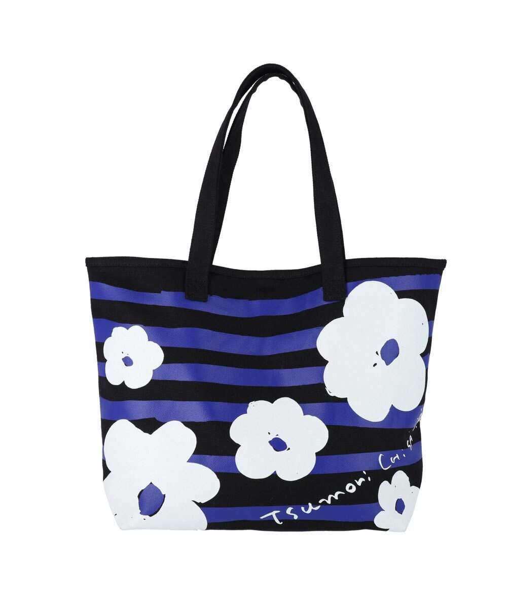 tsumori chisato CARRY フラワーボーダー トートバッグ 花柄 ボーダー 