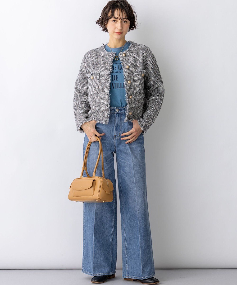 23区 【見上愛さん着用/新色追加/GLOW掲載】ツイード ニット ジャケット 