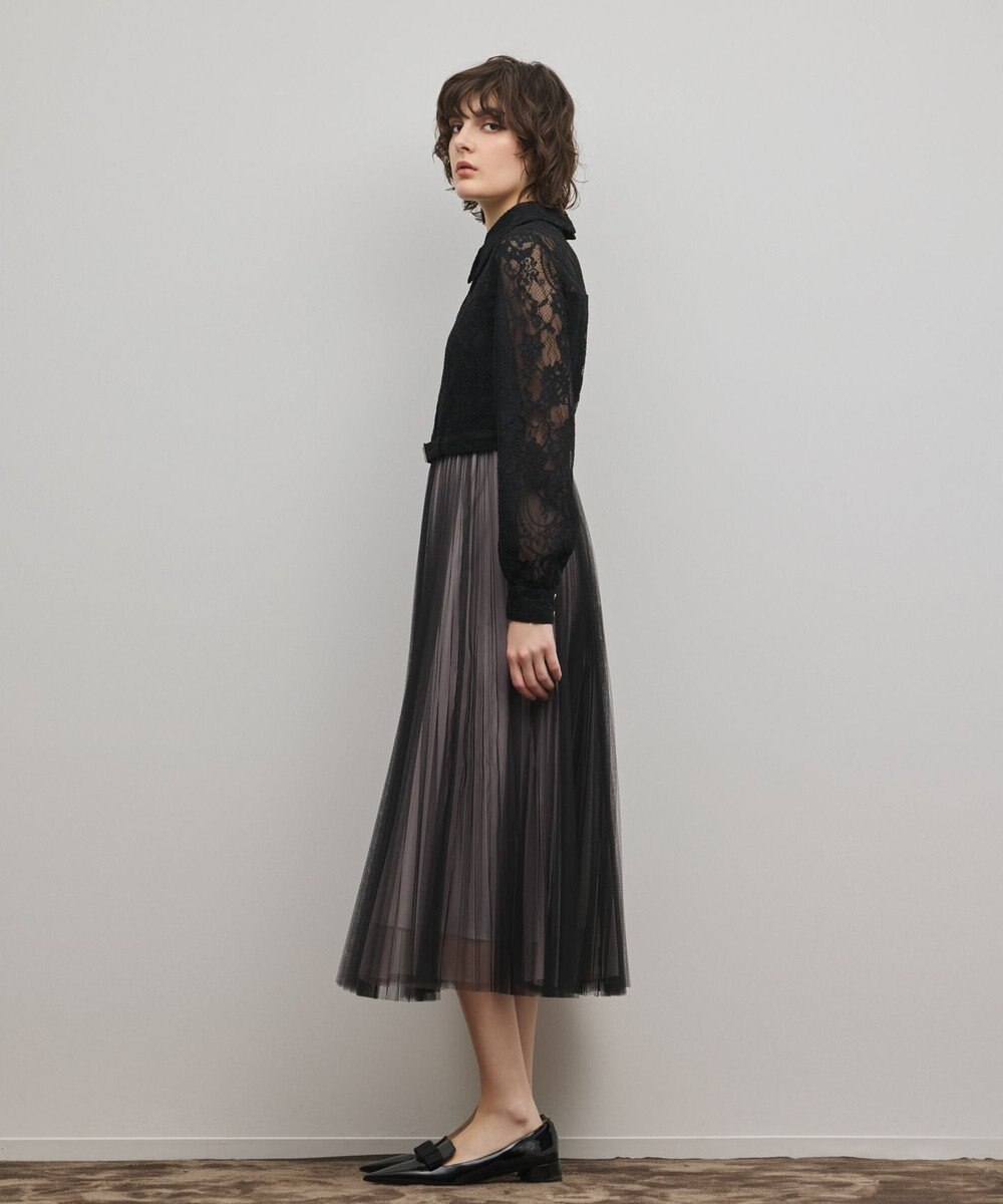 GRACE CONTINENTAL コードレースプリーツワンピース 