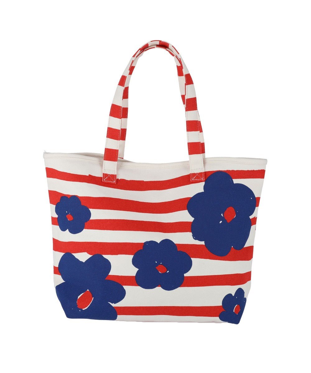 tsumori chisato CARRY フラワーボーダー トートバッグ 花柄 ボーダー 