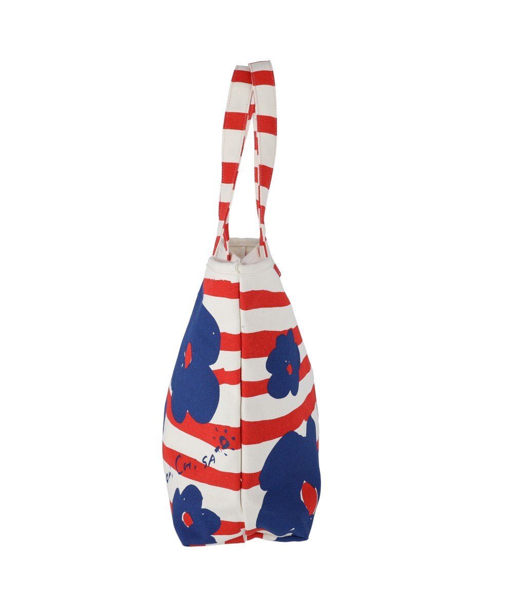 tsumori chisato CARRY フラワーボーダー トートバッグ 花柄 ボーダー 