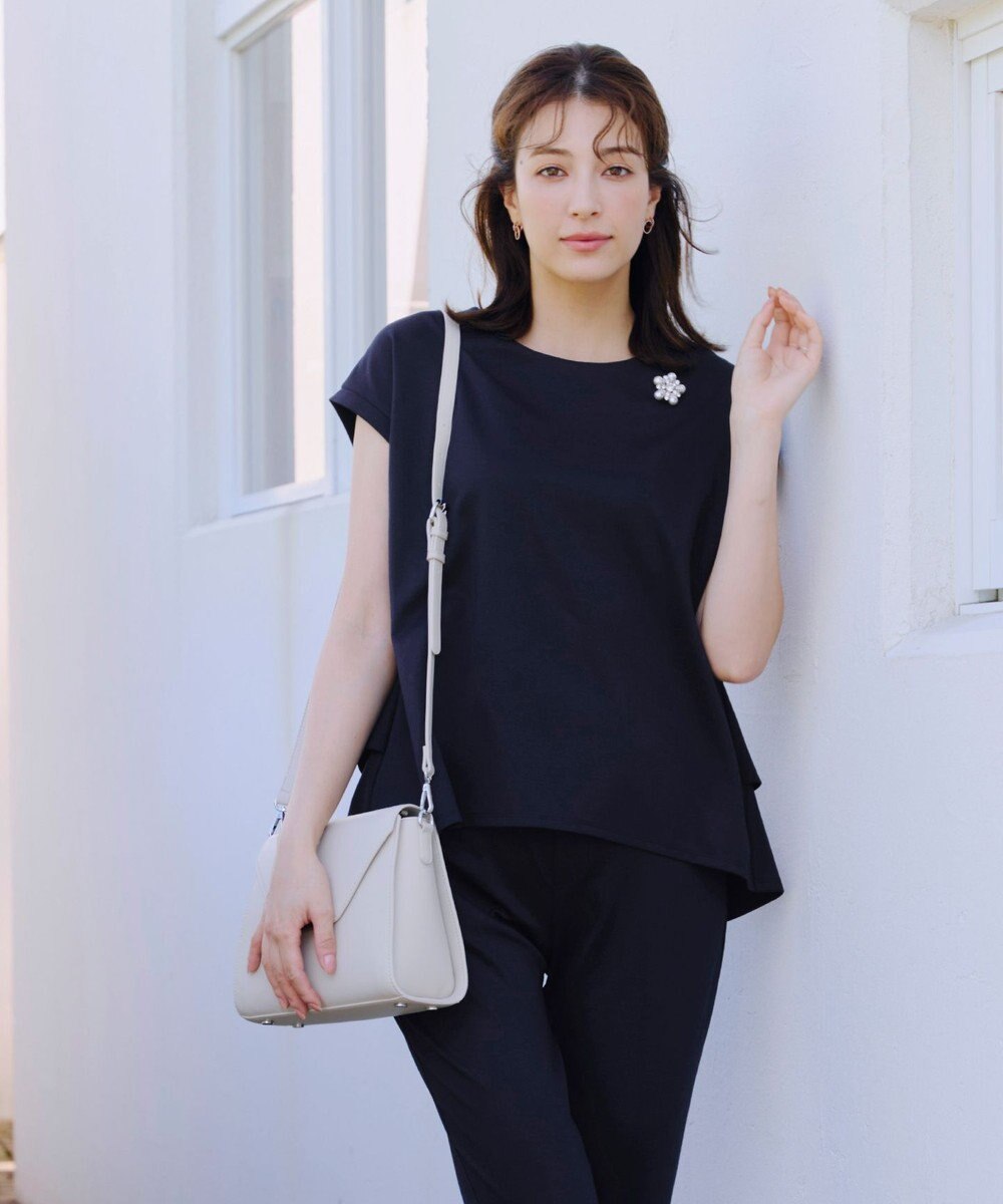 Tiaclasse 【UVカット・吸水速乾】 “きれい見え” バックペプラムトップス 