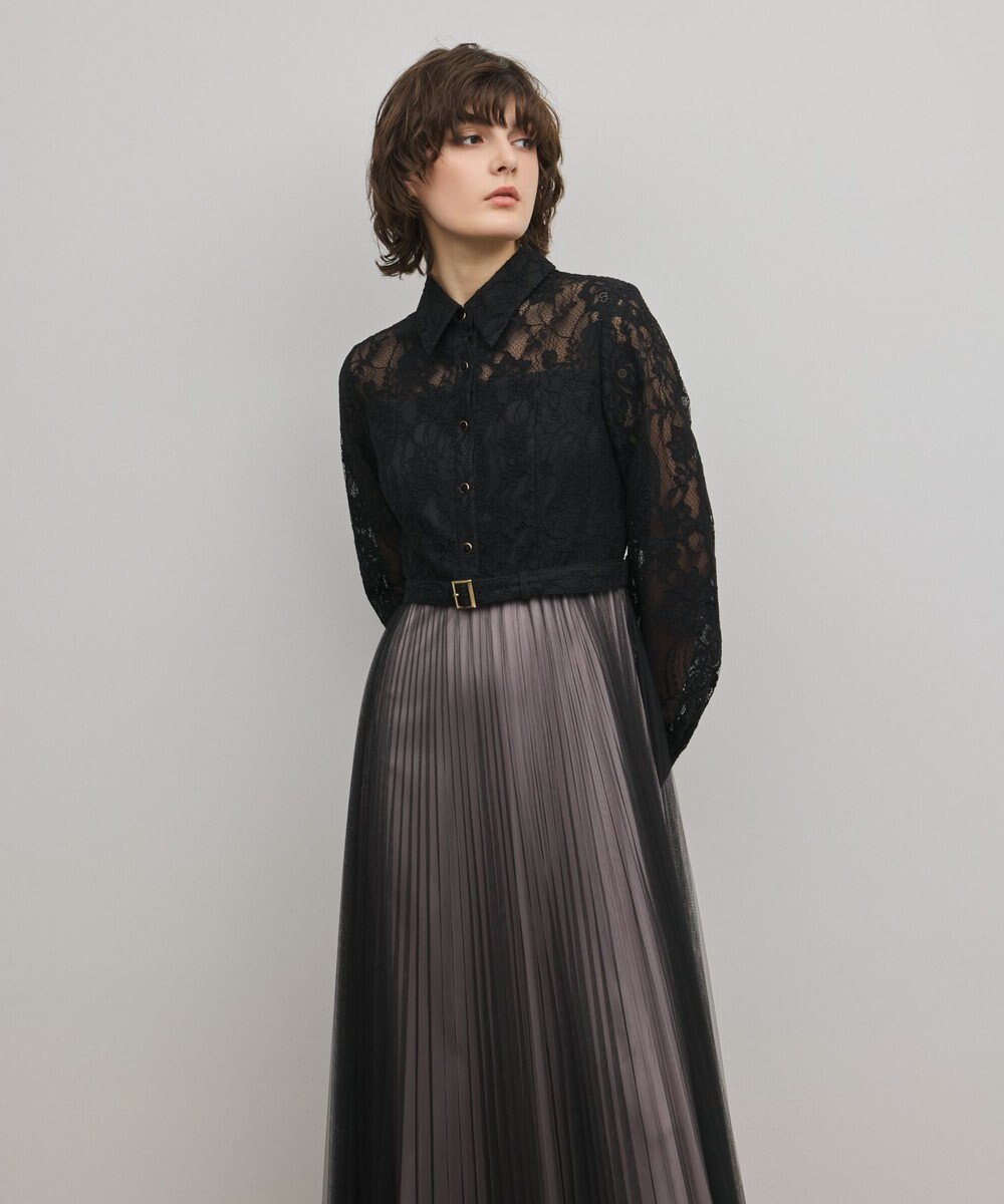 GRACE CONTINENTAL コードレースプリーツワンピース 