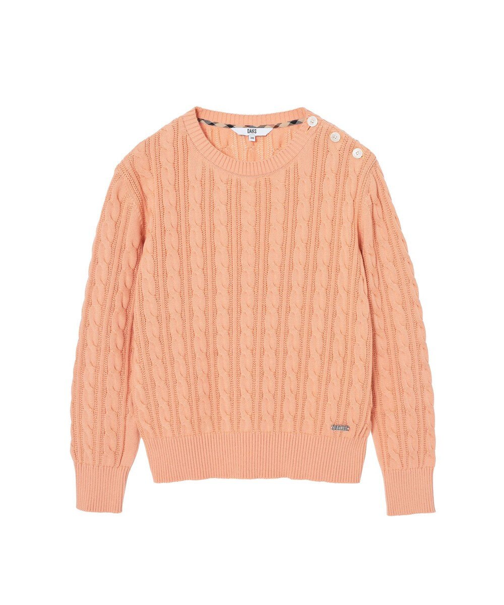 DAKS ミックスケーブル ニットプルオーバー（無撚コットン） 