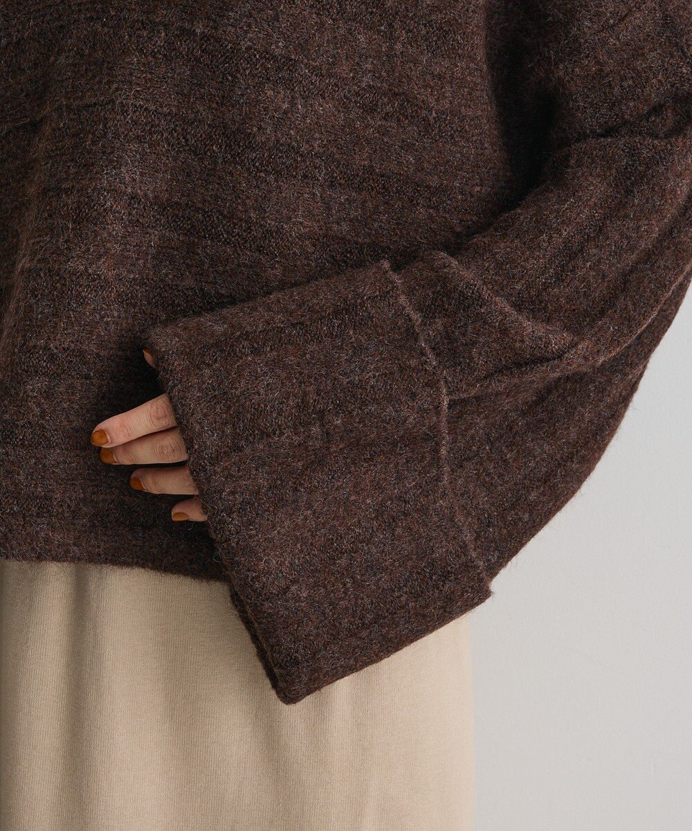 CRAFT STANDARD BOUTIQUE ロールアップ袖ショート丈ニットプルオーバー 