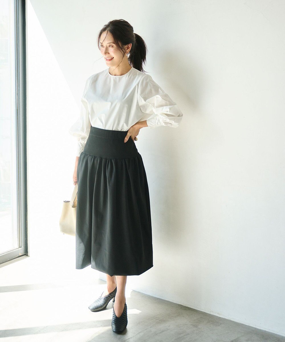 #Newans 【セレモニーにも】バルーンフレアニットスカート 