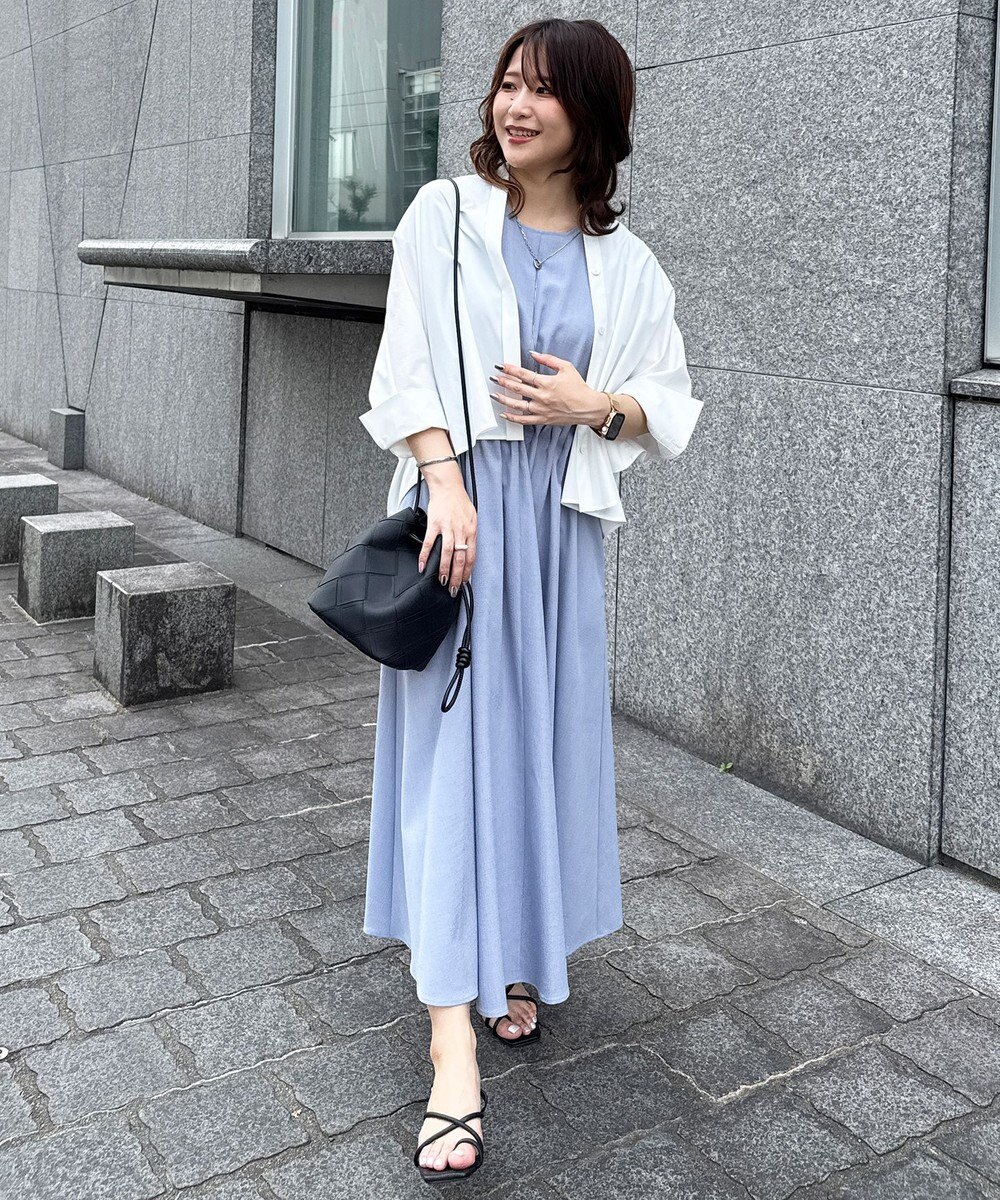 ICB 【ASUMI・MANAMIコラボ 丈が選べる】タックデザインワンピース 