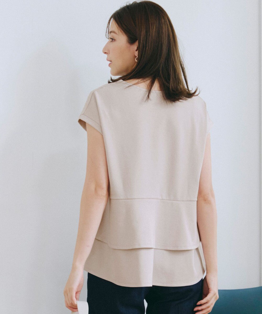 Tiaclasse 【UVカット・吸水速乾】 “きれい見え” バックペプラムトップス 