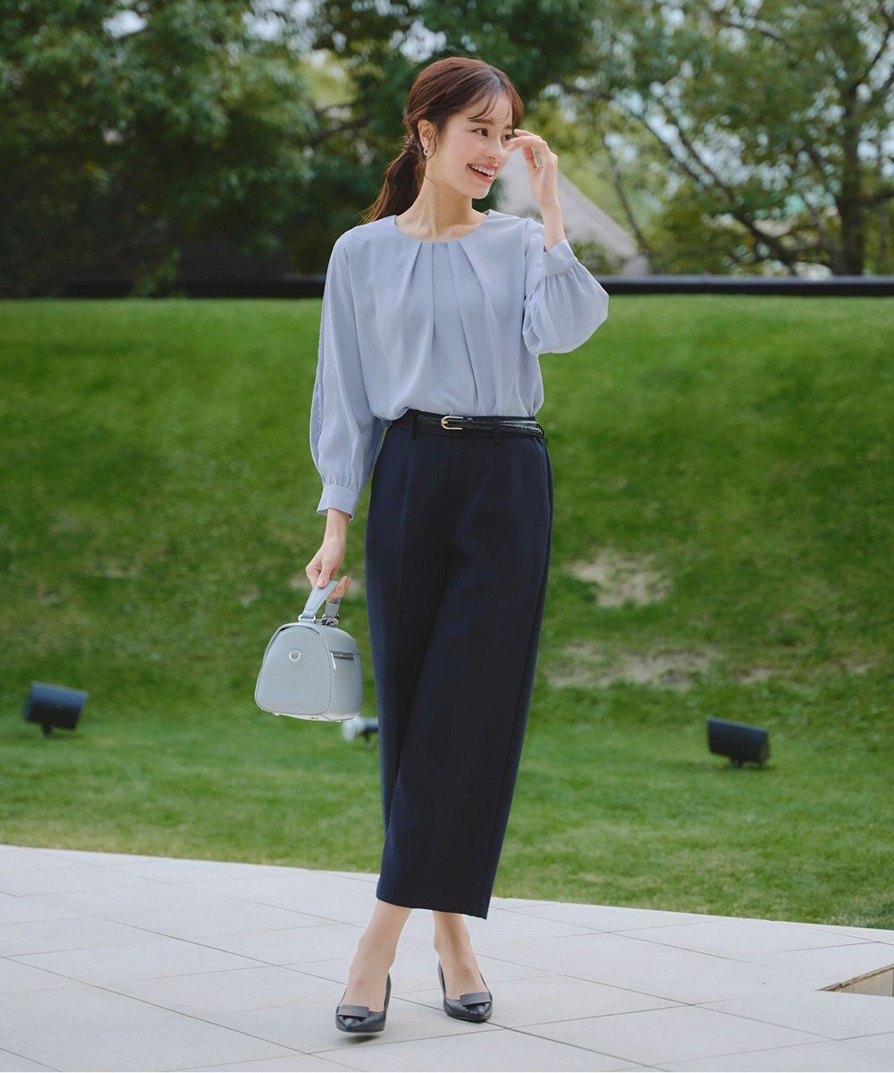 Tiaclasse 【新色追加・洗える】レースパフ袖ブラウス 