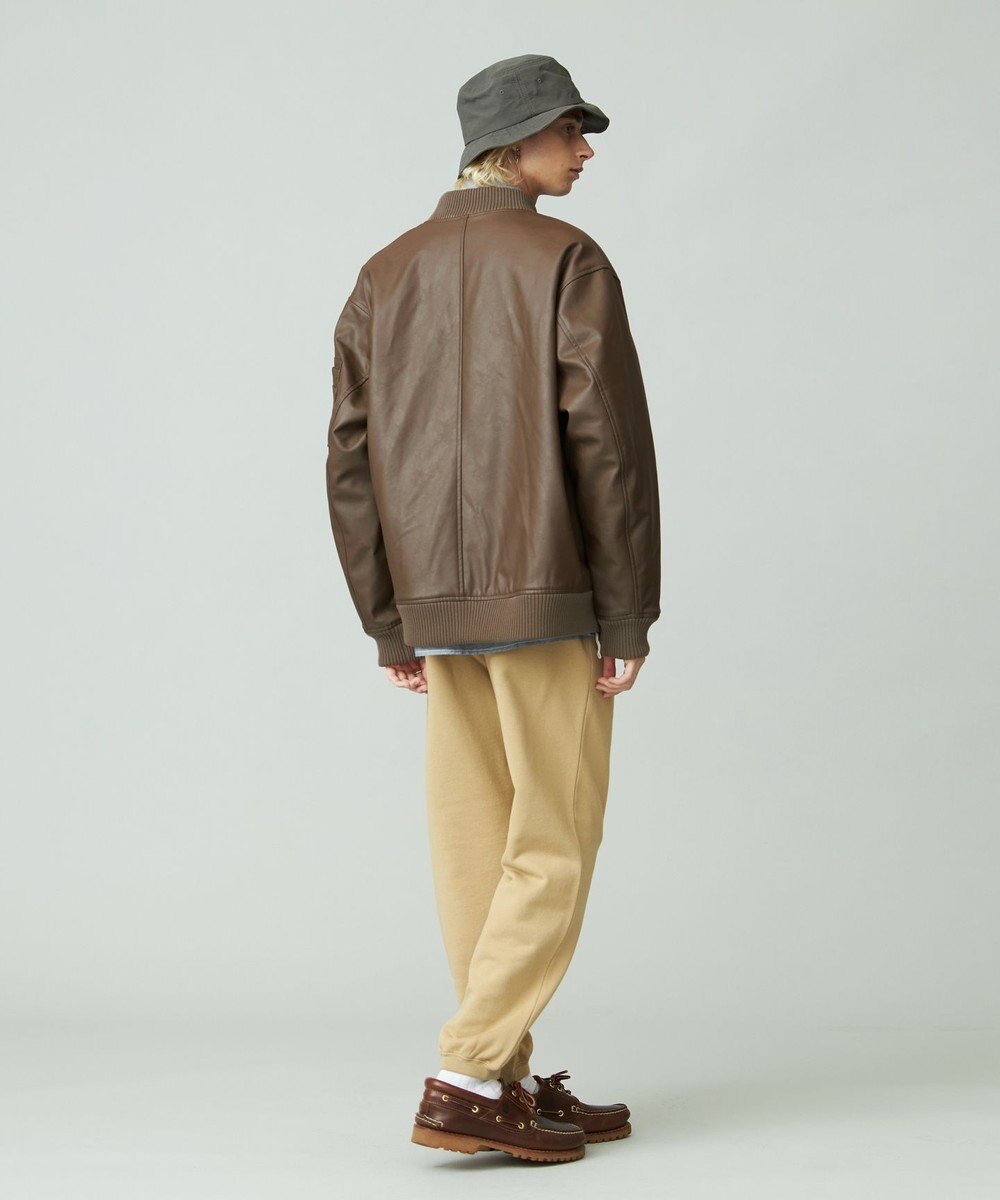 J.PRESS YORK STREET 【UNISEX】エコレザーMA-1 