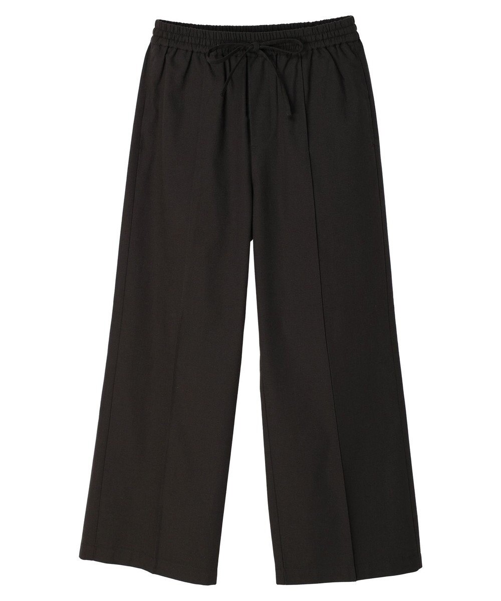 Green Parks 綿麻混イージーワイドパンツ 