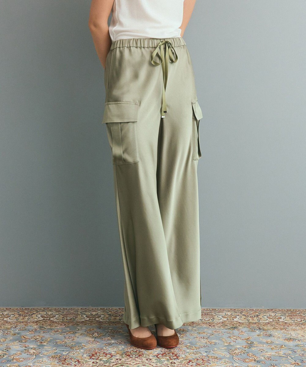 GRACE CONTINENTAL ダブルサテンイージーパンツ 