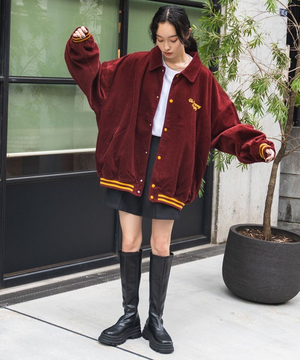 WEGO ヴィンテージコーデュロイスタジャン 