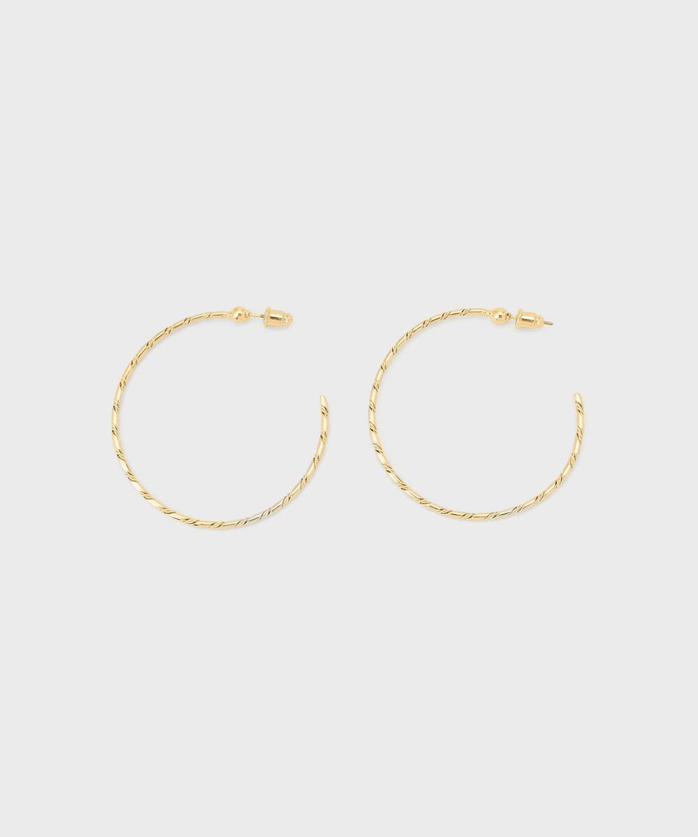 GRACE CONTINENTAL ラインデザインフープピアス 