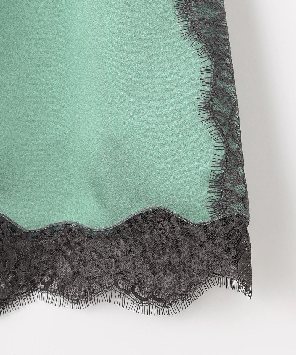 自由区 【洗える】サテンレース スカート 