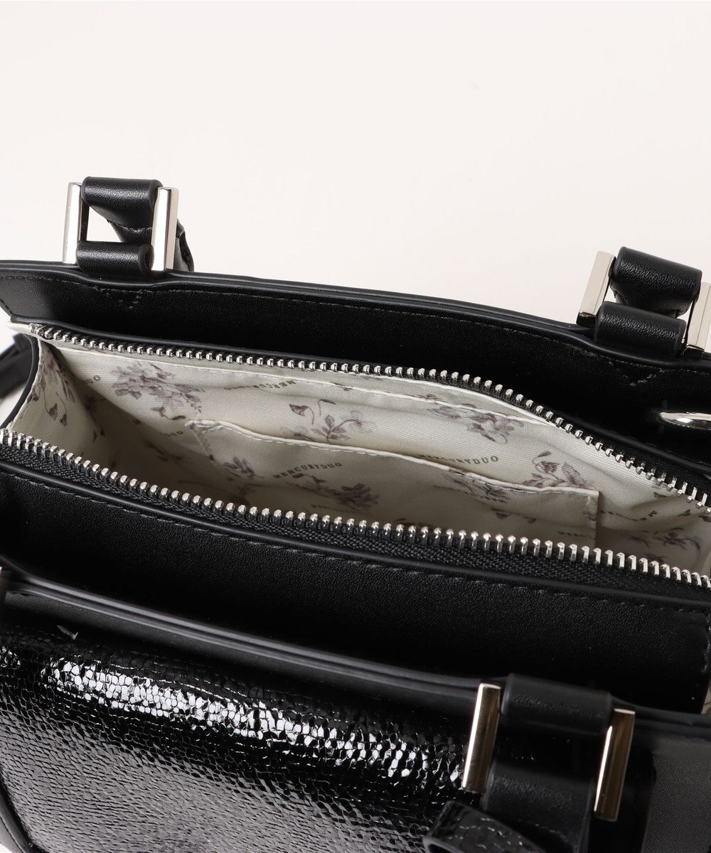 style code 【MERCURYDUO/マーキュリーデュオ】メタリッククラック調型押し フラップハンドバッグ 