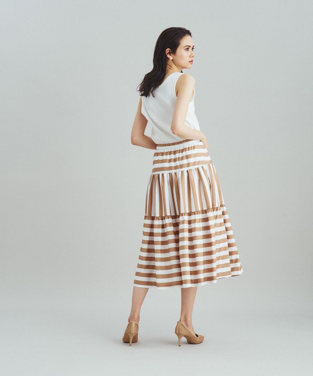 GRACE CONTINENTAL ボーダーコンビスカート 
