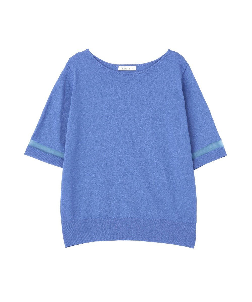 Green Parks 袖シアーニットプルオーバー 