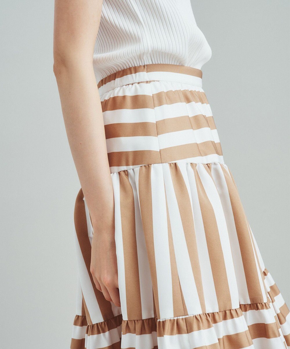 GRACE CONTINENTAL ボーダーコンビスカート 