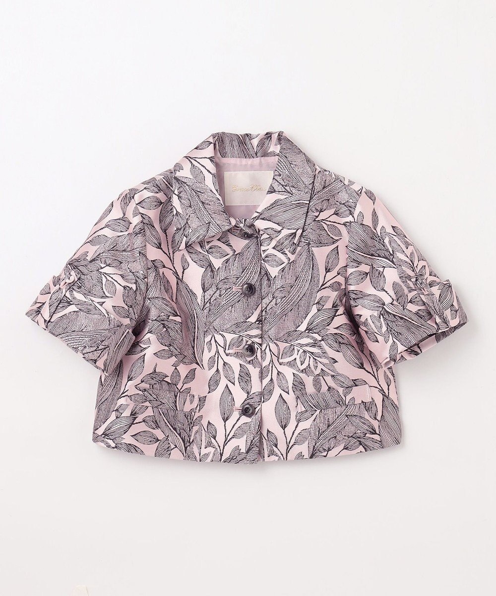 GRACE CONTINENTAL ボタニカルジャガードシャツ 