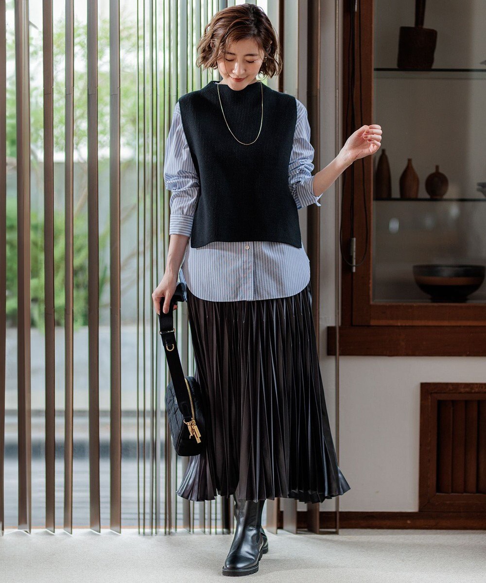 23区 S 【洗える】コットンリリー ニットベスト 