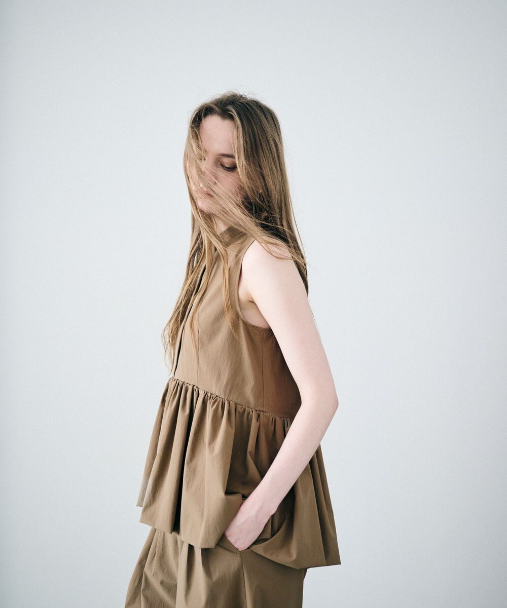 uncrave クールタッチカラータイプライター ペプラムブラウス 