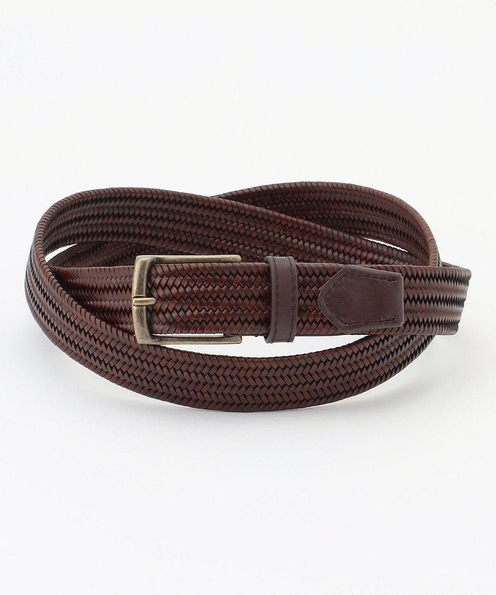 JOSEPH ABBOUD 【キングサイズ・イタリア素材・ストレッチ・日本製】 ストレッチレザー ベルト 