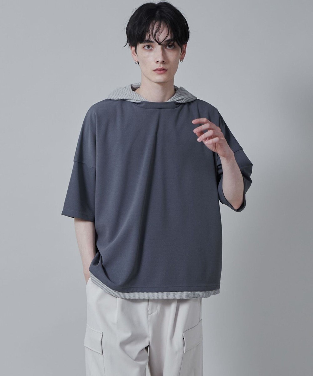 WEGO フェイクレイヤードフードT（S） 