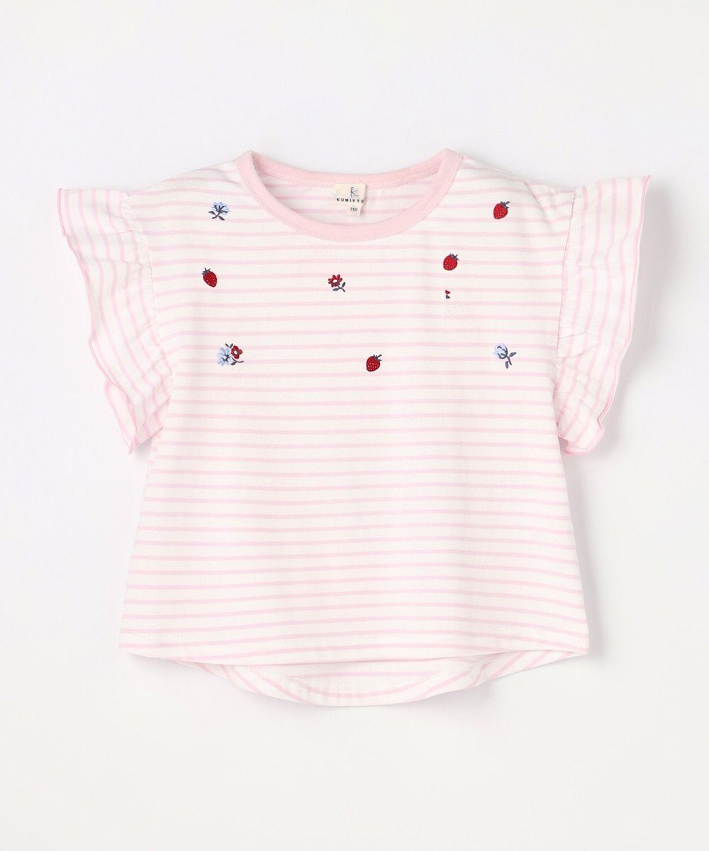 組曲 KIDS 【110-140㎝】 フルーティーボーダーTシャツ 