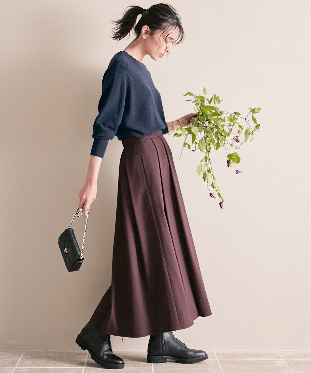 23区 【洗える】ウールブレンド ドルマン ニット 